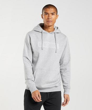 Gymshark Block Hoodie Herr Ljusgrå | SE 3588FDN